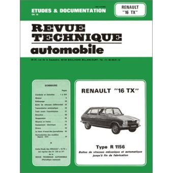 Revue technique automobile 339.2 Renault 16 TX et TX automatique (74/80)