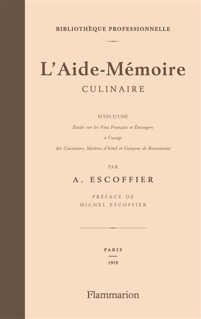 L'aide mémoire culinaire