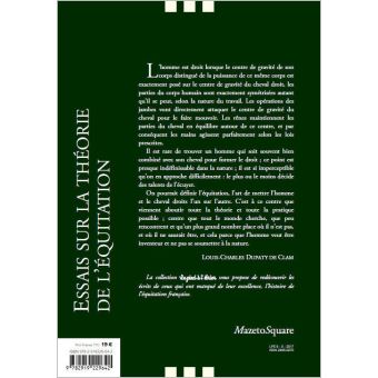 Essais sur la théorie de l'équitation