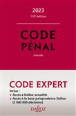Code Dalloz Expert. Codes pénal et procédure pénale 2023