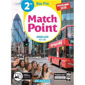Match Point Anglais 2de Bac Pro (2019) - Pochette élève