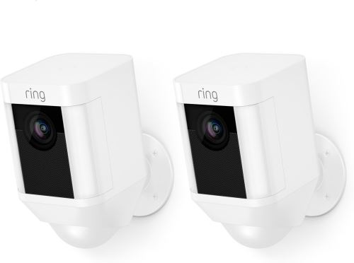 Ring Spotlight Camera met batterij Wit Duo Pack