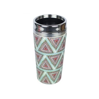 Mug en bambou isotherme Woodway motifs aztèques 500 ml