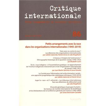 Critique Internationale 86