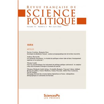 Revue Française de Science Politique T72-3