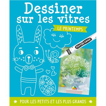 Dessiner sur les vitres - le printemps