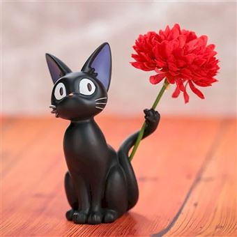 Statue Kiki la petite sorcière Ghibli Soliflore Jiji