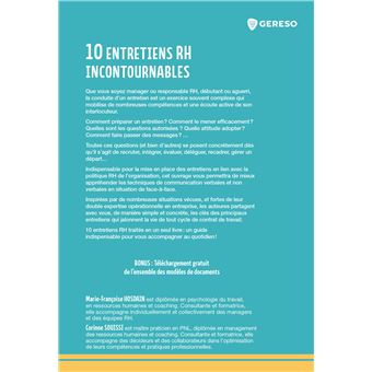 10 entretiens RH incontournables