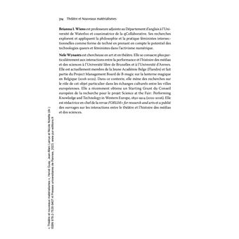 Théâtre et nouveaux matérialismes