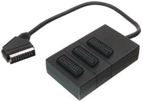 Répartiteur SCART 3 ports On Earz Cable Gear 0.5 m Noir