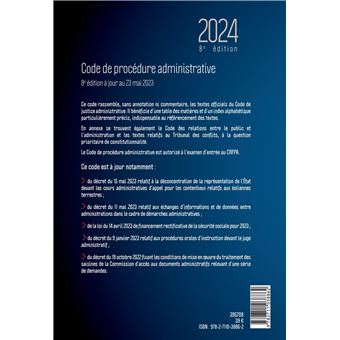 Code de procédure administrative 2024