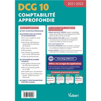 DCG 10 - Comptabilité approfondie : Manuel et Applications 2021-2022