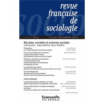 Revue française de sociologie Tome 3 broché Collectif Achat Livre
