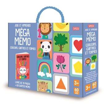 Méga mémo couleurs, chiffres et formes