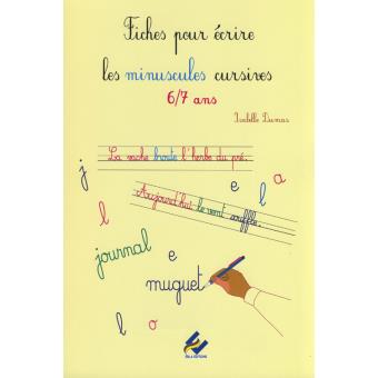 Fiches pour écrire les minuscules cursives, 6-7 ans