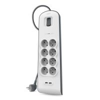 Belkin overspanningsbeveiliging 8 uitgangen 2 USB-poorten (2.4A)