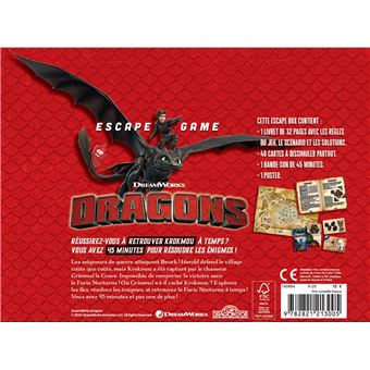 Dragons - Escape game - À la recherche du monde caché - Escape game enfants - De 2 à 5 joueurs - Dès