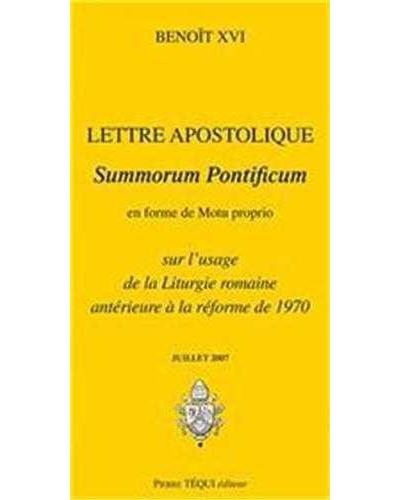 Sur l'usage de la Liturgie romaine antérieure à la réforme de 1970 - Summorum Pontificum