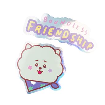 Set de 2 Stickers BT21 The Journey Vinyle RJ