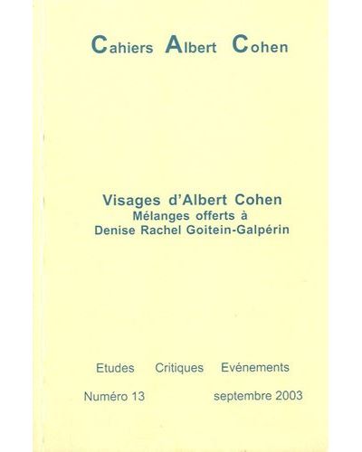 Visages d'Albert Cohen