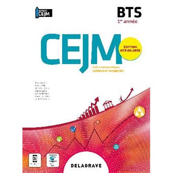 Culture économique, juridique et managériale (CEJM) 1re année BTS (2022) - Pochette élève