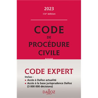 Code Dalloz Expert - Code de procédure civile 2023 19ed