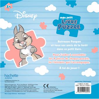 DISNEY - Mon Petit Livre Puzzle - 5 puzzles 9 pièces - Panpan