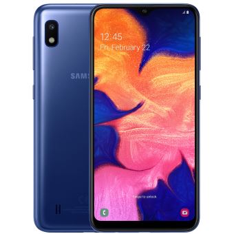 Samsung Galaxy A10 - 4G smartphone - double SIM - RAM 2 Go / Mémoire interne 32 Go - microSD slot - Écran LCD - 6.2" - 1520 x 720 pixels - rear camera 13 MP - front camera 5 MP - bleu - 1