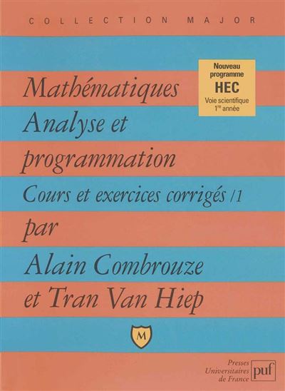 Mathématiques. Analyse et programmation - Alain Combrouze - (donnée non spécifiée)