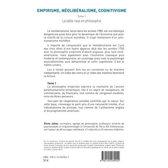 Empirisme, néolibéralisme, cognitivisme