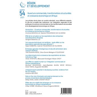 Ouverture commerciale, transformations structurelles et croissance économique en Afrique