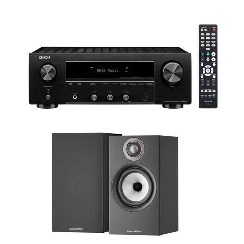 Amplificateur Denon DRA-800H Black + Enceintes bibliothèque Bowers&Wilkins 607 S2 Edition Anniversaire Noir Vendues à la paire