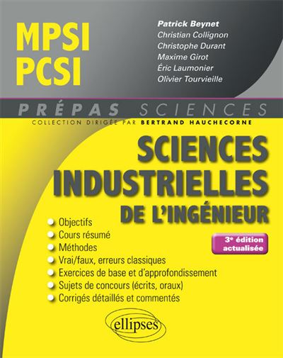 Sciences industrielles pour l'ingénieur MPSI-PCSI