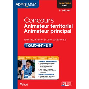 Concours Animateur Territorial Et Animateur Principal, Tout-en-un ...