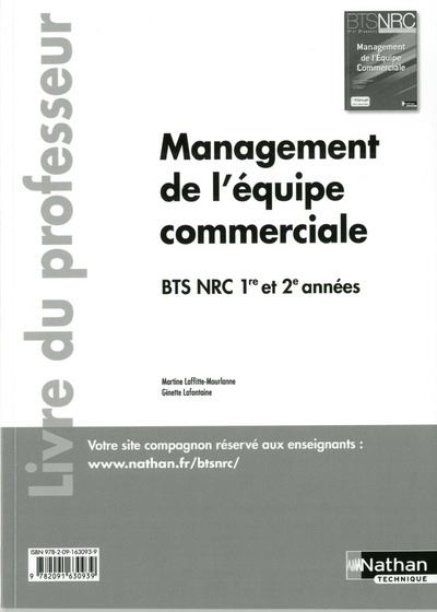 Management De L'Equipe Commerciale BTS 1re Et 2e Années BTS NRC Livre ...