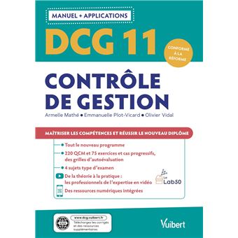 DCG 11- Contrôle de gestion : Manuel et Applications