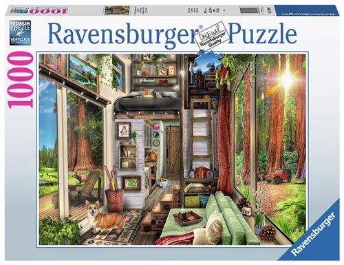 Puzzle Redwood Forest Tiny House Ravensburger 1000 Pièces