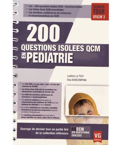 200 questions isolées QCM en pédiatrie
