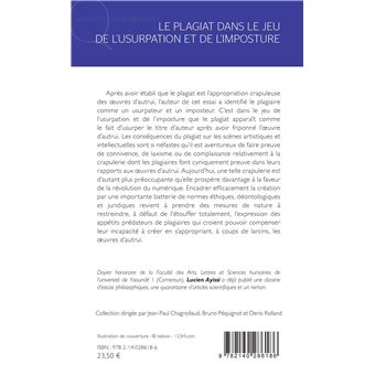 Le plagiat dans le jeu de l'usurpation et de l'imposture