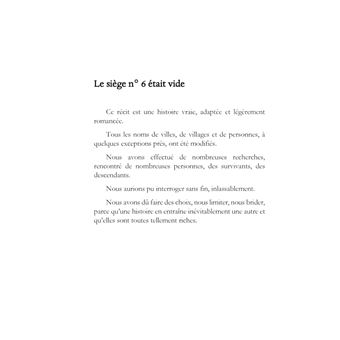 Le siège n°6 était vide