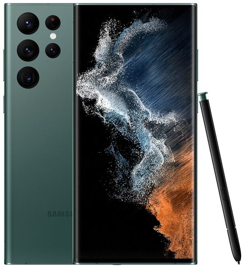 Samsung Galaxy S22 Ultra - 5G smartphone - double SIM - RAM 8 Go / Mémoire interne 128 Go - écran OEL - 6.8 - 3088 x 1440 pixels (120 Hz) - 4x caméras arrière 108 MP, 12 MP, 10 MP, 10 MP - front camera 40 MP - vert