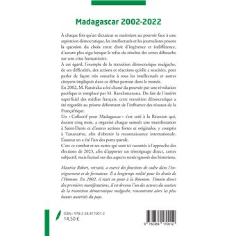 Madagascar 2002-2022 une transition démocratique ignorée