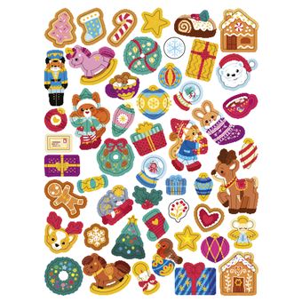 Autocollants Joyeux Noël ! Avec 6 décors