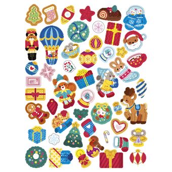 Autocollants Joyeux Noël ! Avec 6 décors