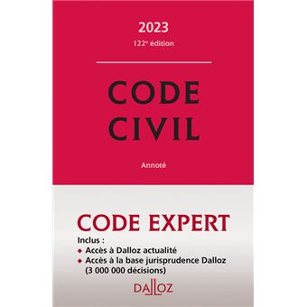 Code Dalloz Expert - Code civil 2023 20ed