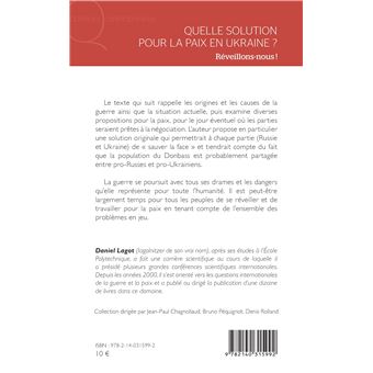 Quelle solution pour la paix en Ukraine ?