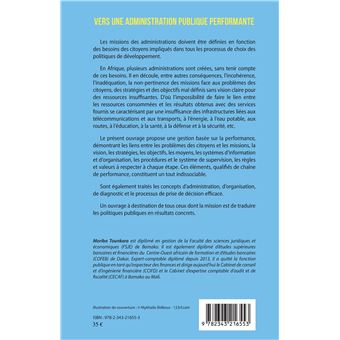 Vers une administration publique performante
