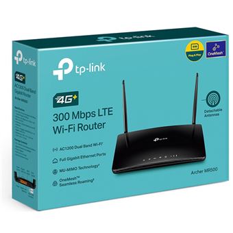 TP-Link Archer MR500 V1 - Routeur sans fil - WWAN commutateur 4 ports - 1GbE - Wi-Fi 5 - Bi-bande - 3G, 4G