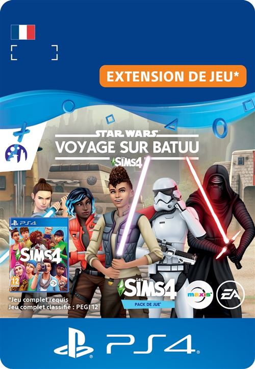 Pochette avant du jeu Code de téléchargement extension DLC The Sims 4 Star Wars': Journey to Batuu Game Pack PS4