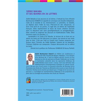Sidiki Bakaba et ses oeuvres en 26 lettres